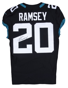 2018 Jalen Ramsey Game Issued and Signed Jacksonville Jaguars #20 Alternate Jersey (MEARS & Beckett)